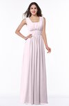 ColsBM Patricia Blush Plain Zipper Chiffon Floor Length Ruching Plus Size Bridesmaid Dresses