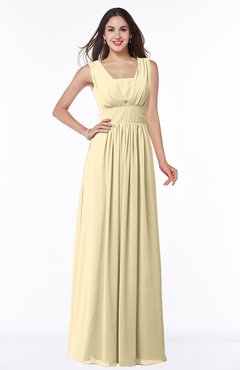 ColsBM Patricia Cornhusk Plain Zipper Chiffon Floor Length Ruching Plus Size Bridesmaid Dresses