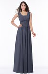 ColsBM Patricia Nightshadow Blue Plain Zipper Chiffon Floor Length Ruching Plus Size Bridesmaid Dresses