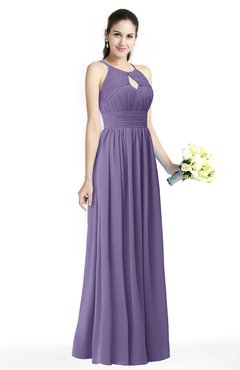 ColsBM Cherish Chalk Violet Traditional A-line Jewel Sleeveless Zipper Sash Bridesmaid Dresses