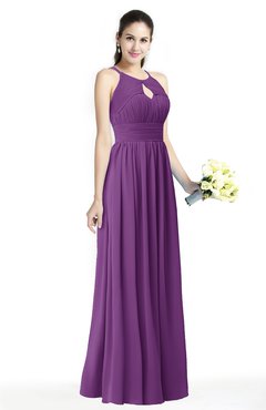ColsBM Cherish Dahlia Traditional A-line Jewel Sleeveless Zipper Sash Bridesmaid Dresses