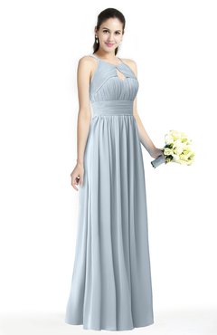 ColsBM Cherish Illusion Blue Traditional A-line Jewel Sleeveless Zipper Sash Bridesmaid Dresses