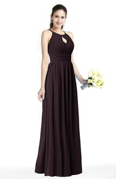 ColsBM Cherish Italian Plum Traditional A-line Jewel Sleeveless Zipper Sash Bridesmaid Dresses