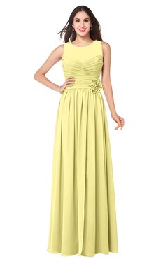 ColsBM Carla Daffodil Romantic Jewel Zipper Chiffon Pleated Plus Size Bridesmaid Dresses