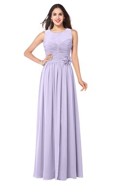 ColsBM Carla Pastel Lilac Romantic Jewel Zipper Chiffon Pleated Plus Size Bridesmaid Dresses
