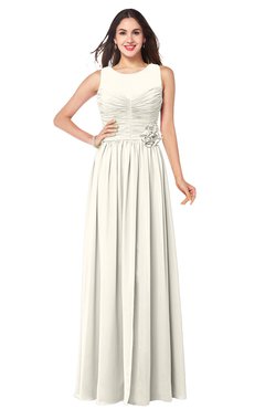 ColsBM Carla Whisper White Romantic Jewel Zipper Chiffon Pleated Plus Size Bridesmaid Dresses