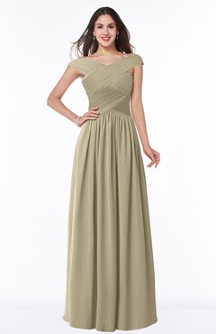 ColsBM Wendy Candied Ginger Classic A-line Off-the-Shoulder Sleeveless Zip up Floor Length Plus Size Bridesmaid Dresses
