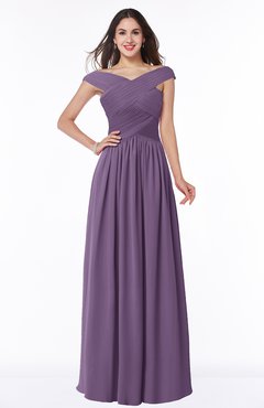 ColsBM Wendy Chinese Violet Classic A-line Off-the-Shoulder Sleeveless Zip up Floor Length Plus Size Bridesmaid Dresses