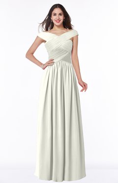 ColsBM Wendy Ivory Classic A-line Off-the-Shoulder Sleeveless Zip up Floor Length Plus Size Bridesmaid Dresses