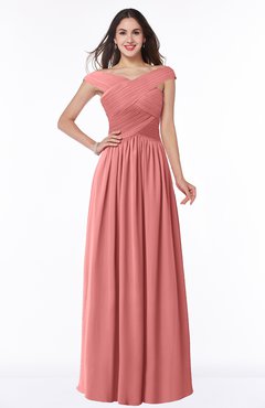 ColsBM Wendy Lantana Classic A-line Off-the-Shoulder Sleeveless Zip up Floor Length Plus Size Bridesmaid Dresses