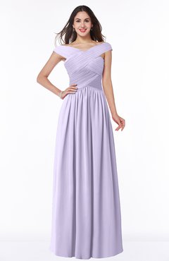 ColsBM Wendy Light Purple Classic A-line Off-the-Shoulder Sleeveless Zip up Floor Length Plus Size Bridesmaid Dresses