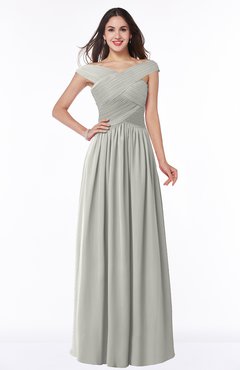 ColsBM Wendy Platinum Classic A-line Off-the-Shoulder Sleeveless Zip up Floor Length Plus Size Bridesmaid Dresses