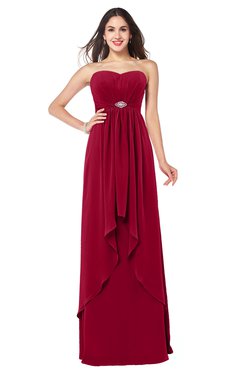 ColsBM Nathalie Maroon Sexy A-line Sweetheart Sleeveless Floor Length Rhinestone Plus Size Bridesmaid Dresses
