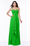 ColsBM Azalea Classic Green Sexy A-line Spaghetti Zipper Pleated Plus Size Bridesmaid Dresses