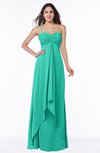 ColsBM Azalea Viridian Green Sexy A-line Spaghetti Zipper Pleated Plus Size Bridesmaid Dresses