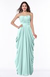 ColsBM Wren Blue Glass Informal Sleeveless Half Backless Chiffon Floor Length Plus Size Bridesmaid Dresses