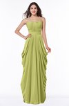 ColsBM Wren Pistachio Informal Sleeveless Half Backless Chiffon Floor Length Plus Size Bridesmaid Dresses