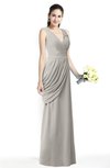 ColsBM Nora Ashes Of Roses Elegant A-line V-neck Sleeveless Zip up Sash Plus Size Bridesmaid Dresses