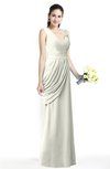 ColsBM Nora Ivory Elegant A-line V-neck Sleeveless Zip up Sash Plus Size Bridesmaid Dresses