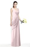 ColsBM Nora Petal Pink Elegant A-line V-neck Sleeveless Zip up Sash Plus Size Bridesmaid Dresses