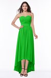 ColsBM Sierra Classic Green Classic Trumpet Strapless Half Backless Chiffon Bridesmaid Dresses