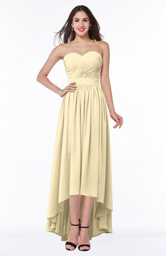 ColsBM Sierra Cornhusk Classic Trumpet Strapless Half Backless Chiffon Bridesmaid Dresses