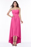 ColsBM Sierra Rose Pink Classic Trumpet Strapless Half Backless Chiffon Bridesmaid Dresses