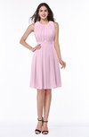 ColsBM Daphne Baby Pink Elegant A-line Jewel Half Backless Chiffon Knee Length Prom Dresses