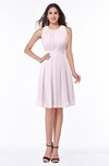 ColsBM Daphne Blush Elegant A-line Jewel Half Backless Chiffon Knee Length Prom Dresses