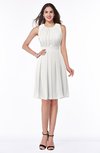 ColsBM Daphne Cloud White Elegant A-line Jewel Half Backless Chiffon Knee Length Prom Dresses