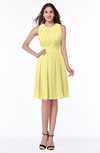 ColsBM Daphne Daffodil Elegant A-line Jewel Half Backless Chiffon Knee Length Prom Dresses