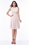 ColsBM Daphne Light Pink Elegant A-line Jewel Half Backless Chiffon Knee Length Prom Dresses