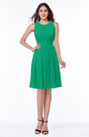 ColsBM Daphne Pepper Green Elegant A-line Jewel Half Backless Chiffon Knee Length Prom Dresses