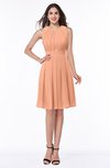 ColsBM Daphne Salmon Elegant A-line Jewel Half Backless Chiffon Knee Length Prom Dresses