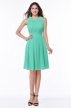 ColsBM Daphne Seafoam Green Elegant A-line Jewel Half Backless Chiffon Knee Length Prom Dresses