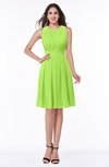ColsBM Daphne Sharp Green Elegant A-line Jewel Half Backless Chiffon Knee Length Prom Dresses