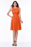 ColsBM Daphne Tangerine Elegant A-line Jewel Half Backless Chiffon Knee Length Prom Dresses
