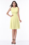ColsBM Daphne Wax Yellow Elegant A-line Jewel Half Backless Chiffon Knee Length Prom Dresses