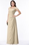 ColsBM Clare Novelle Peach Modest Sweetheart Short Sleeve Floor Length Pleated Plus Size Bridesmaid Dresses