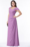 ColsBM Clare Orchid Modest Sweetheart Short Sleeve Floor Length Pleated Plus Size Bridesmaid Dresses
