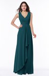 ColsBM Melody Blue Green Glamorous A-line Sleeveless Zipper Chiffon Floor Length Plus Size Bridesmaid Dresses