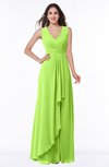 ColsBM Melody Sharp Green Glamorous A-line Sleeveless Zipper Chiffon Floor Length Plus Size Bridesmaid Dresses