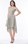 ColsBM Delaney Ashes Of Roses Cute A-line Sleeveless Zip up Chiffon Tea Length Plus Size Bridesmaid Dresses