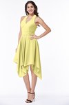ColsBM Delaney Daffodil Cute A-line Sleeveless Zip up Chiffon Tea Length Plus Size Bridesmaid Dresses