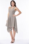 ColsBM Delaney Fawn Cute A-line Sleeveless Zip up Chiffon Tea Length Plus Size Bridesmaid Dresses