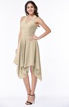 ColsBM Delaney Novelle Peach Cute A-line Sleeveless Zip up Chiffon Tea Length Plus Size Bridesmaid Dresses