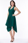 ColsBM Delaney Shaded Spruce Cute A-line Sleeveless Zip up Chiffon Tea Length Plus Size Bridesmaid Dresses
