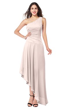 ColsBM Angela Silver Peony Simple A-line One Shoulder Half Backless Ruching Plus Size Bridesmaid Dresses