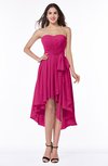 ColsBM Raina Beetroot Purple Plain A-line Sweetheart Sleeveless Zip up Chiffon Plus Size Bridesmaid Dresses