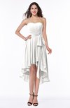 ColsBM Raina Cloud White Plain A-line Sweetheart Sleeveless Zip up Chiffon Plus Size Bridesmaid Dresses